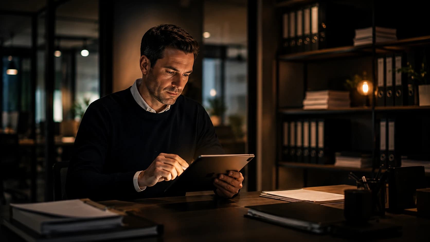 Klant logt in op een klantportaal om documenten en orderstatus in te zien