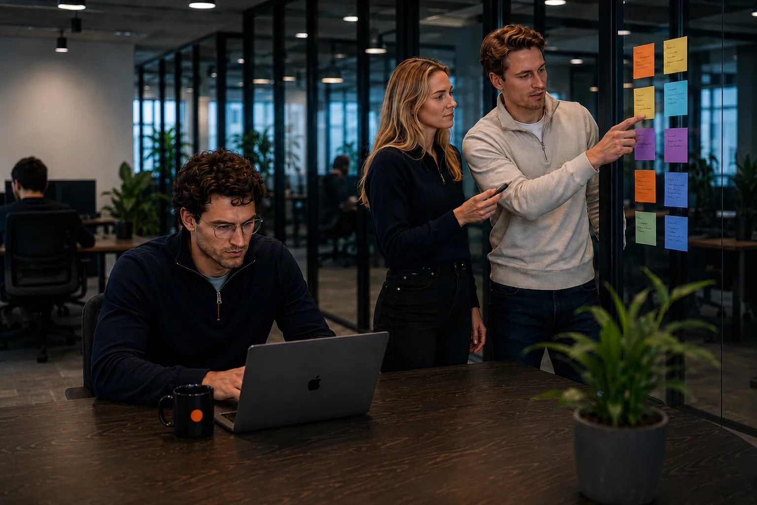 Team dat samen aan tafel bepaalt welk proces als eerste geautomatiseerd wordt